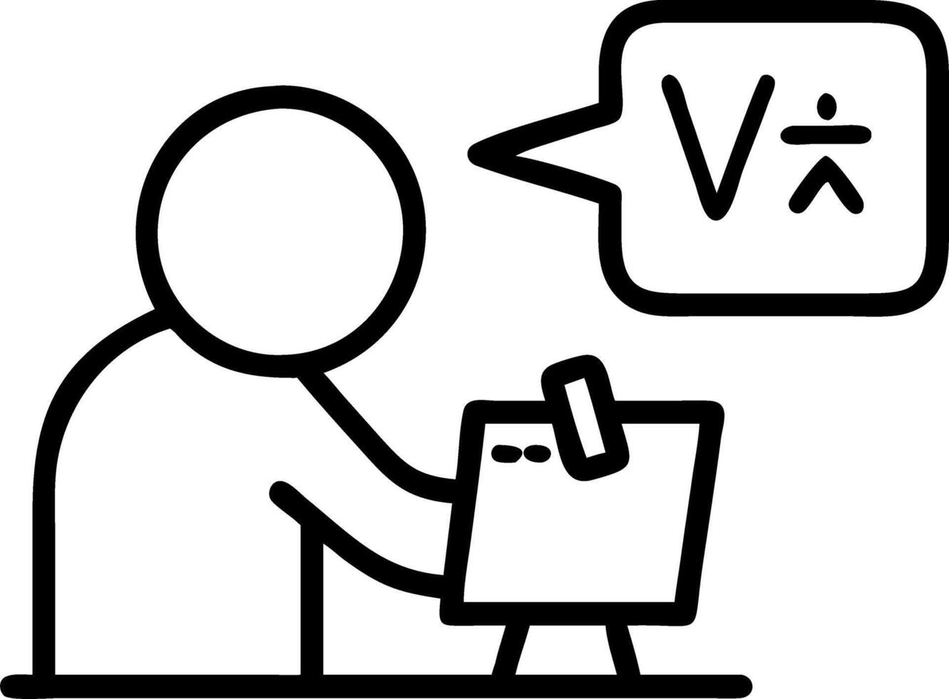 Accountant at spare desk monitors announcements reacting to VAT threshold changes adjusting strategies to maintain simplicity vector