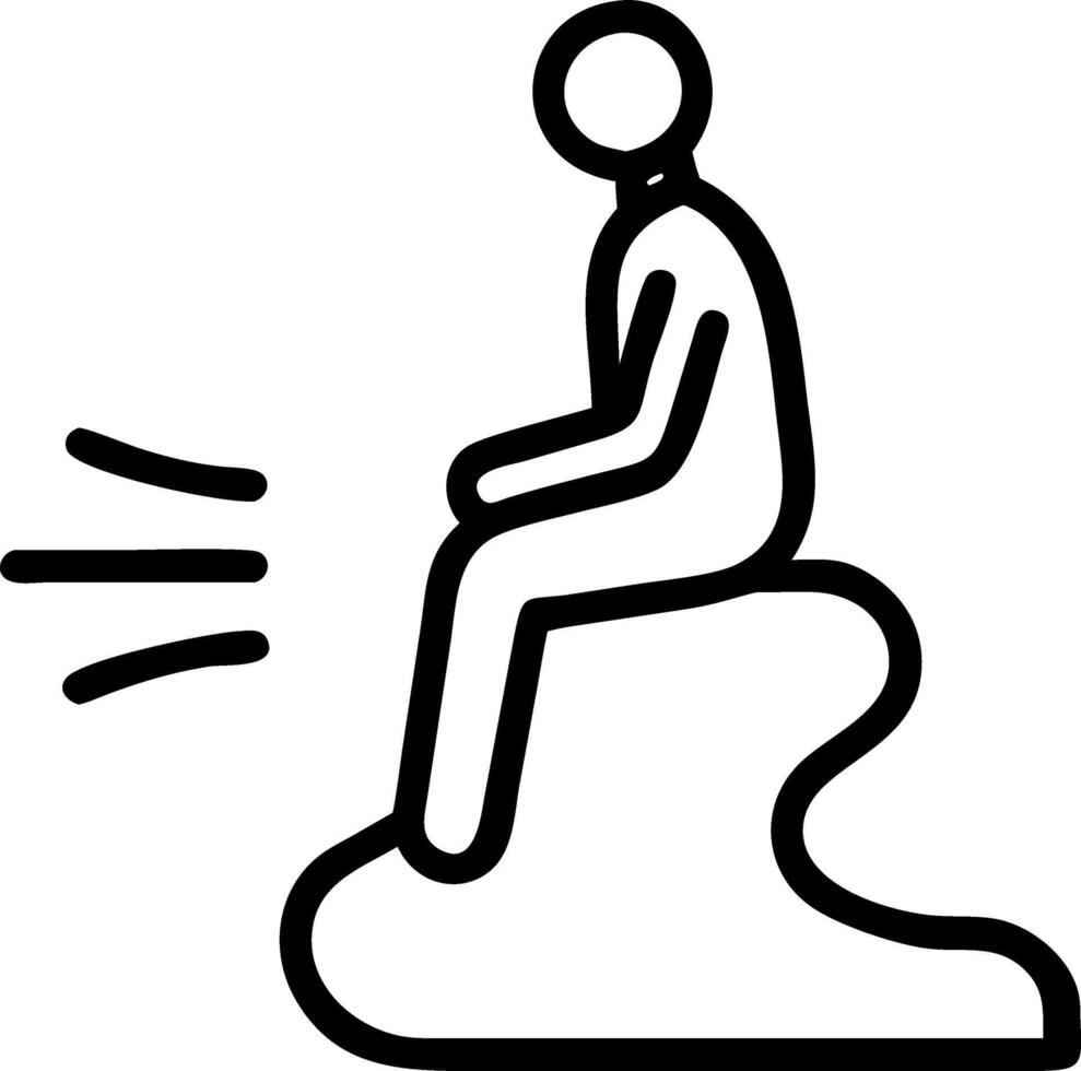 Adept hovers stone seat spine tall breaths slow chest eases gentle void envelopes marrow hush grows vector