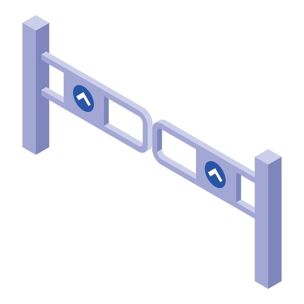 Open turnstile allowing access in public transport station vector