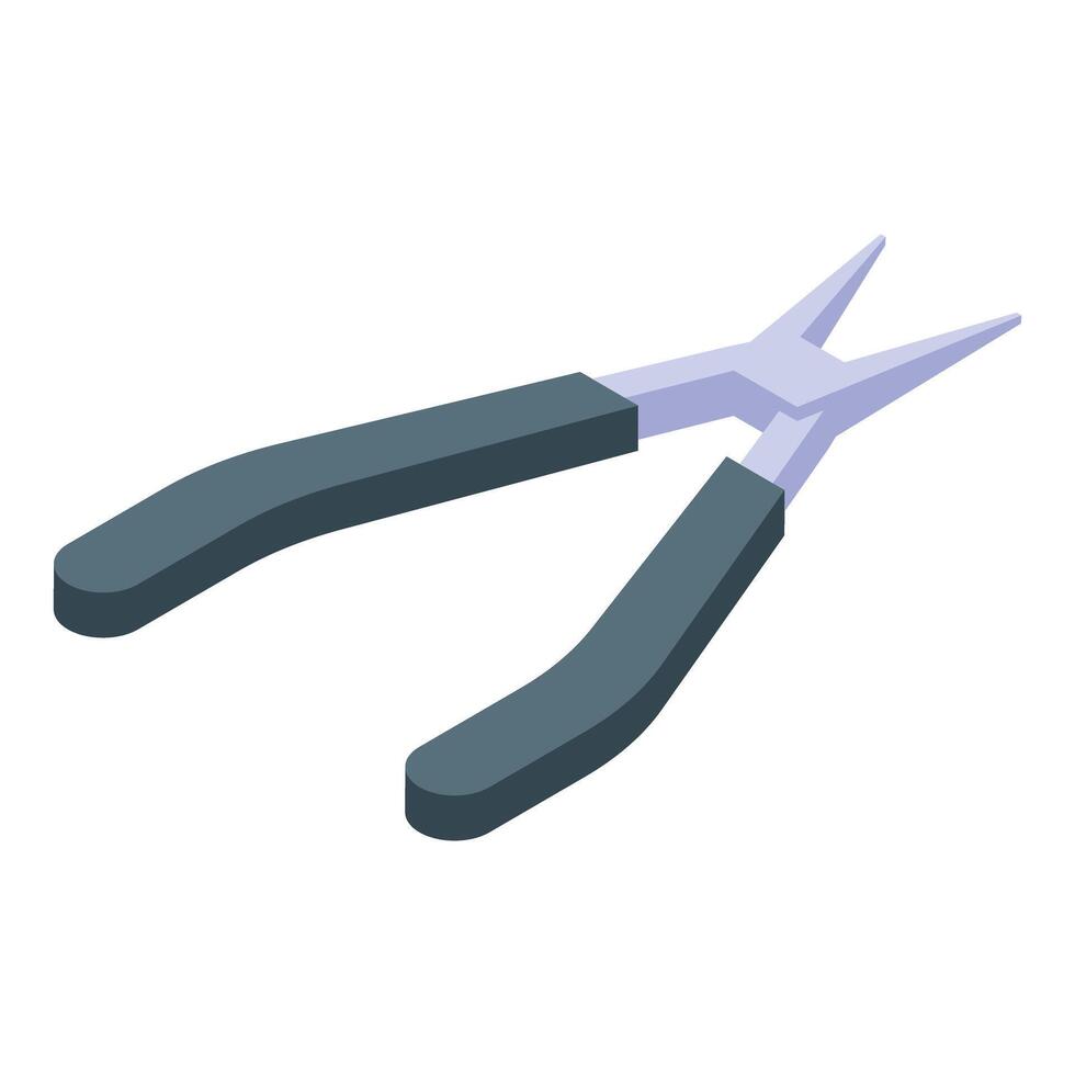 Needle nose pliers with ergonomic handles for precision work vector