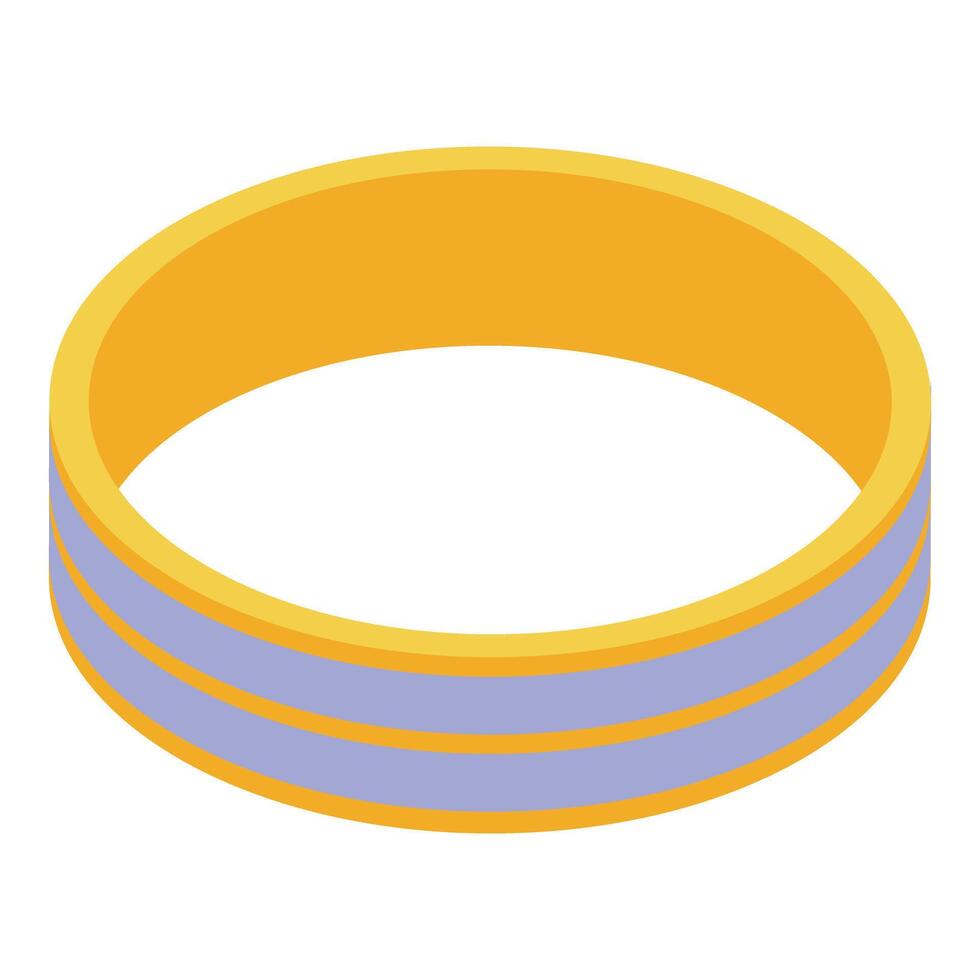 Golden bracelet with purple stripes creating a precious jewel vector