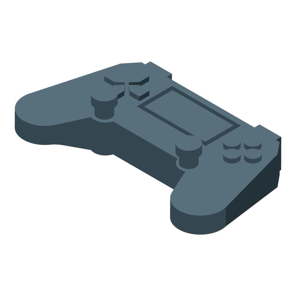 Wireless gamepad controller for playing videogames, isometric view vector