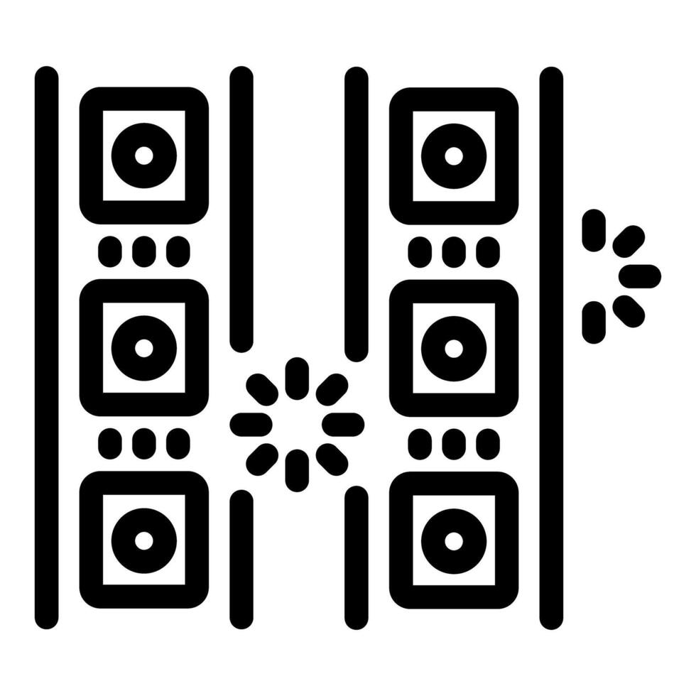 Data synchronization icon representing seamless data transfer and integration vector