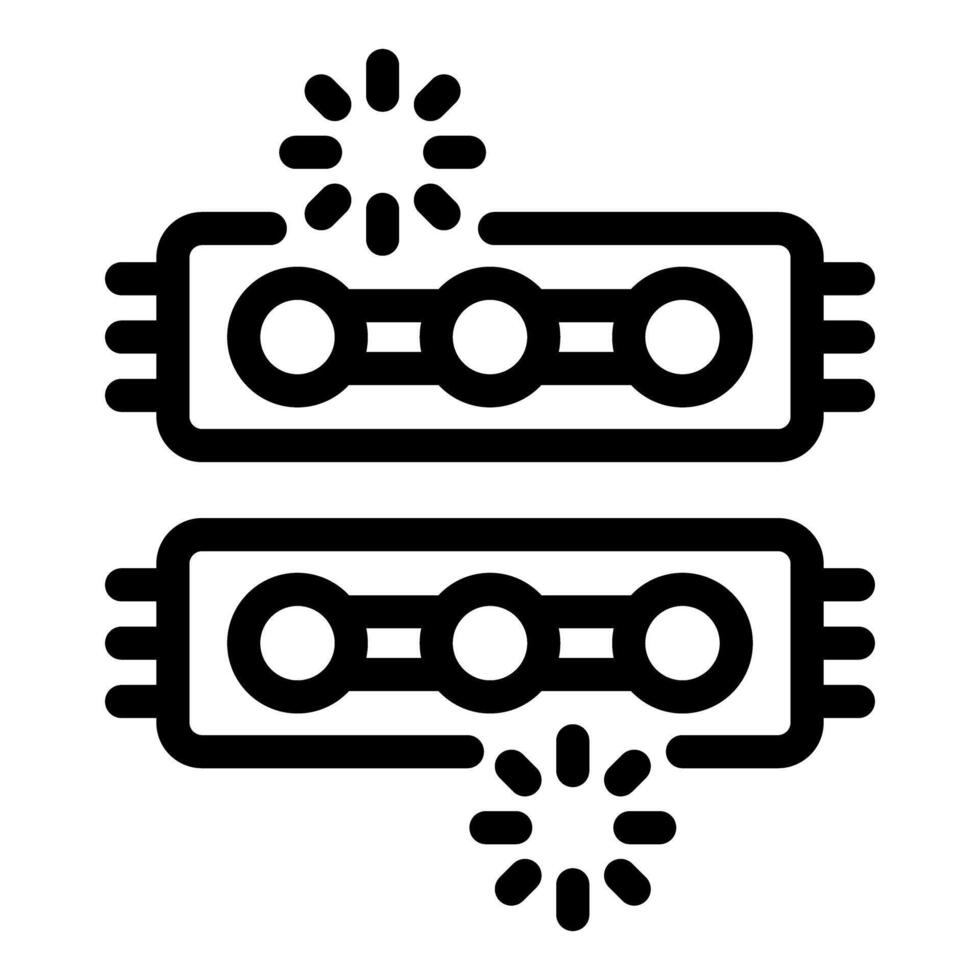 Ram modules undergoing active processing and data transfer, highlighting speed and performance vector