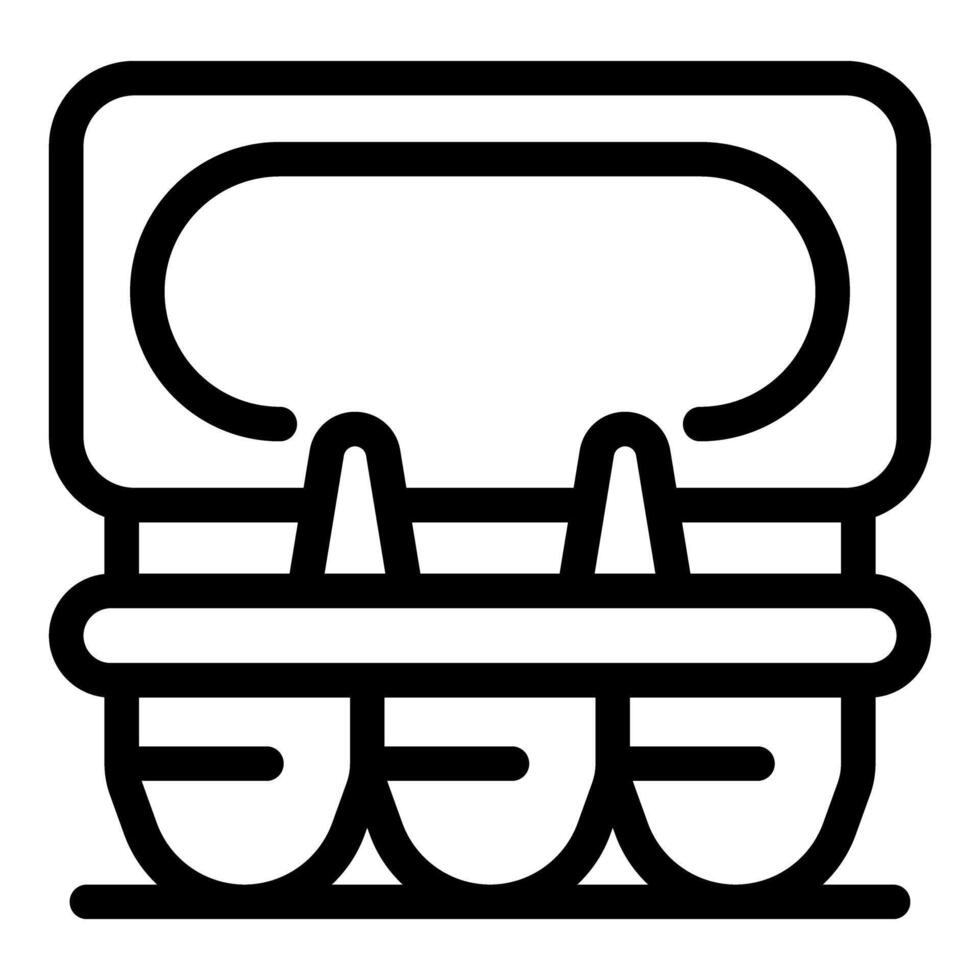 Egg carton holding fresh eggs for breakfast or baking vector