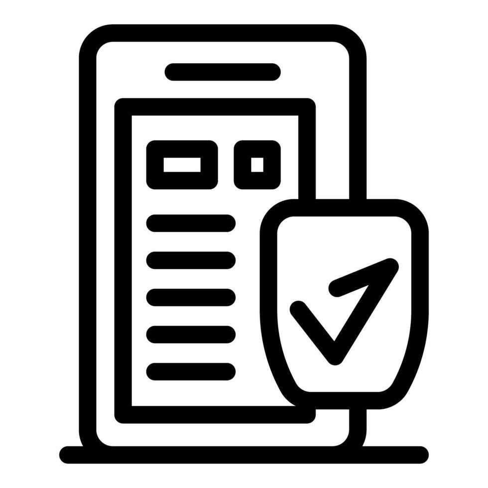 Secure mobile phone with checked shield protecting user data vector