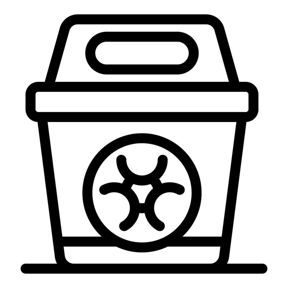 Biohazard container protecting from dangerous viruses and bacteria vector