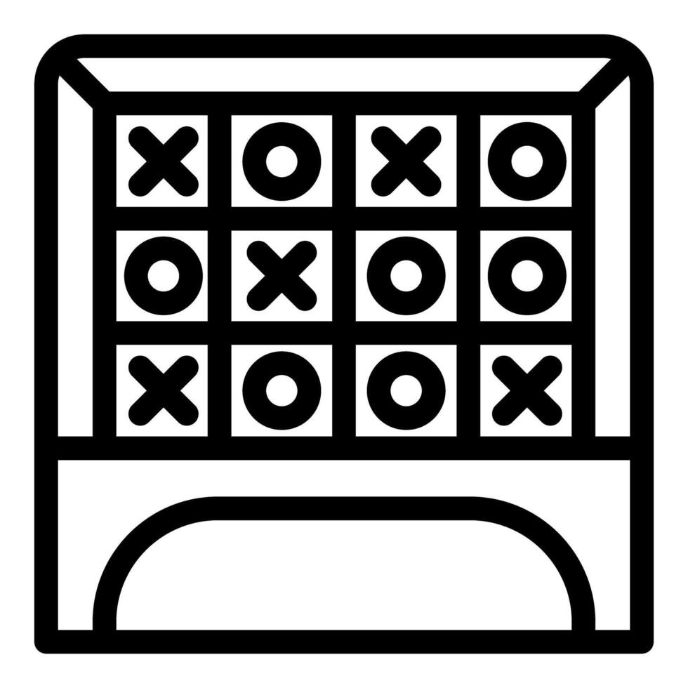 Tic tac toe game board with xs and os displaying a draw result vector