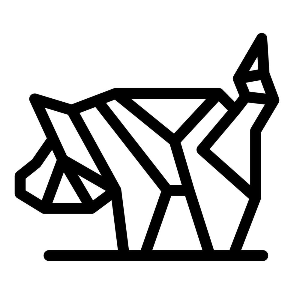 Origami geometric cat polygon representing creativity and art vector