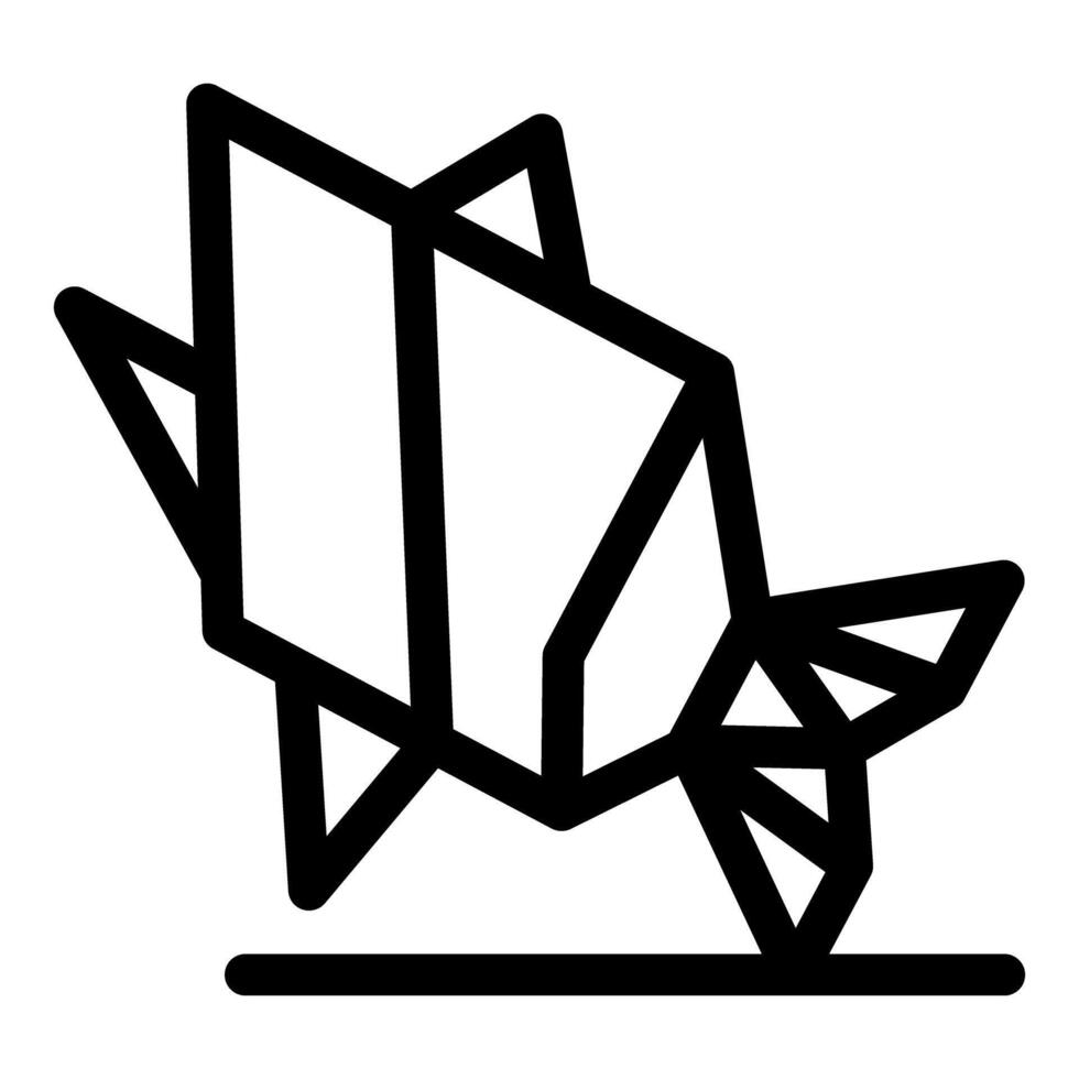 Origami fish landing on a surface vector