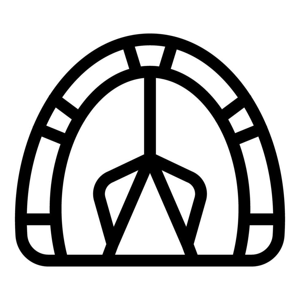 Camping tent icon representing outdoor shelter for hiking and adventures vector