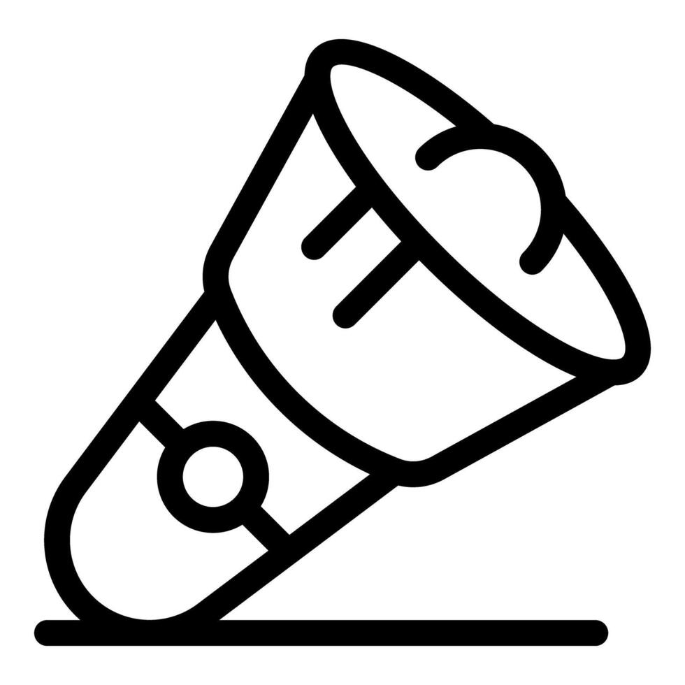Flashlight lying on the ground lighting up the surroundings vector