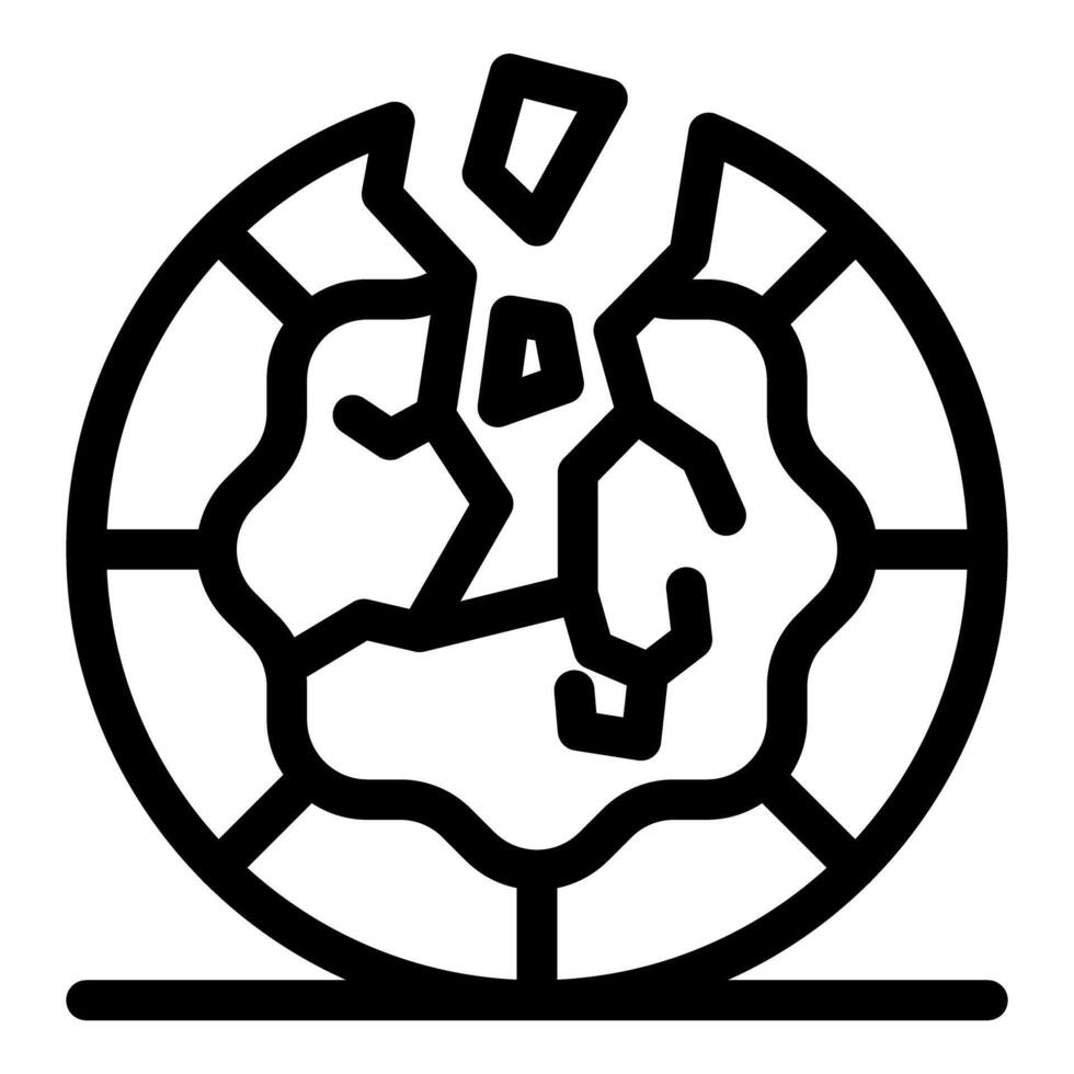 Earth globe cracking and exploding representing global warming and climate change issues vector