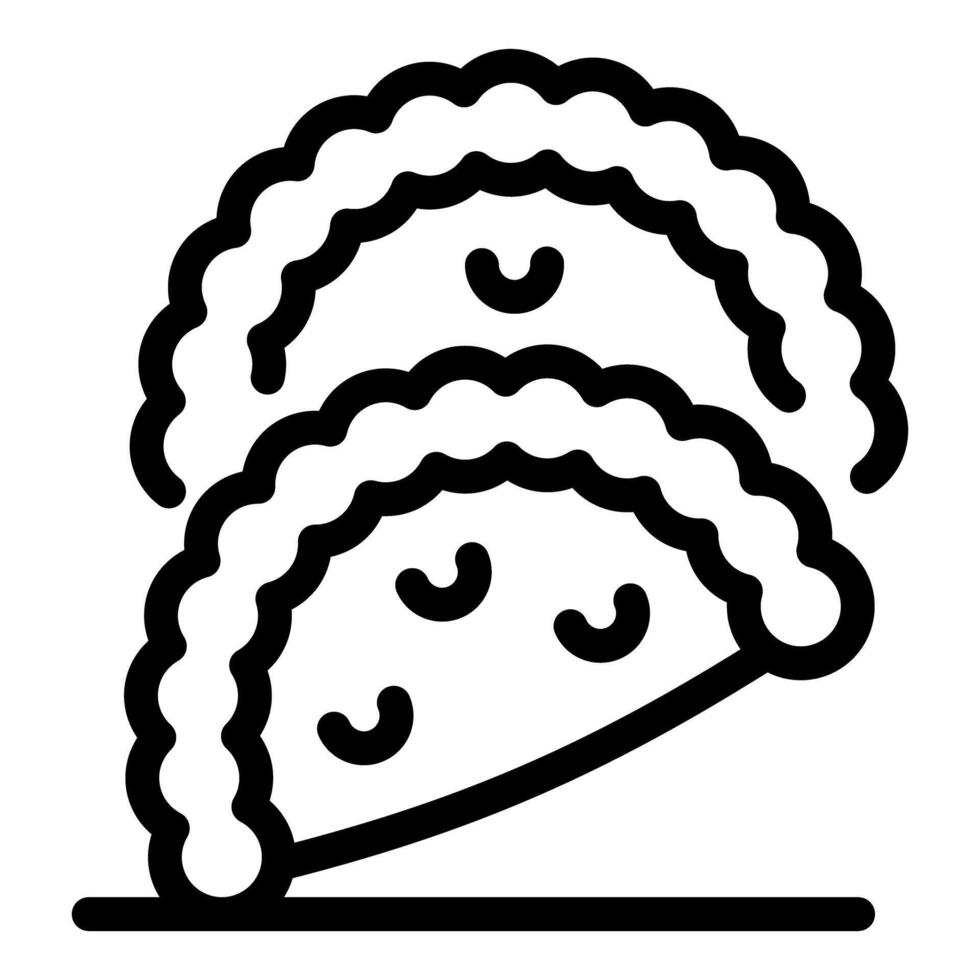 Two empanadas on a table representing argentinian cuisine vector