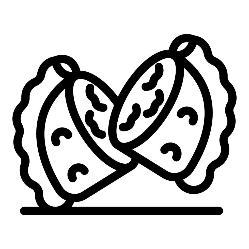 Sliced tropical fruit showing seeds and rind detailing exotic cuisine vector