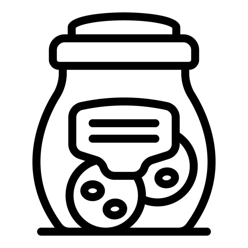 Glass jar preserving cookies, maintaining freshness and flavor vector