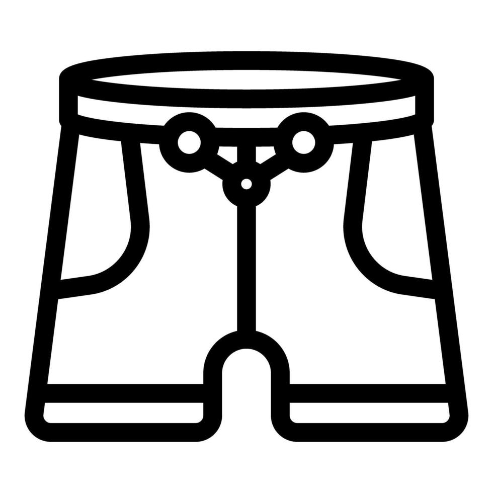 Boxer shorts with elastic waistband and drawstring, modern underwear icon vector
