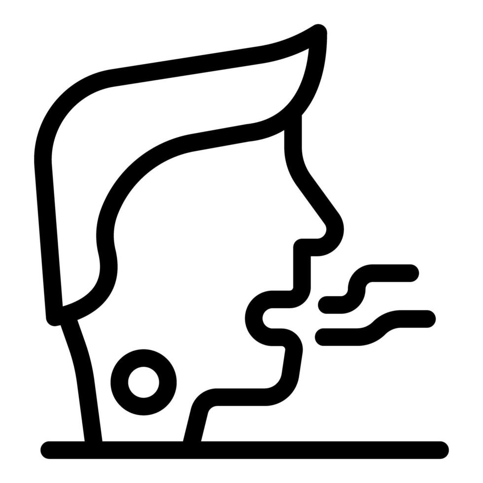 Man coughing with sore throat showing symptoms of illness or infection vector