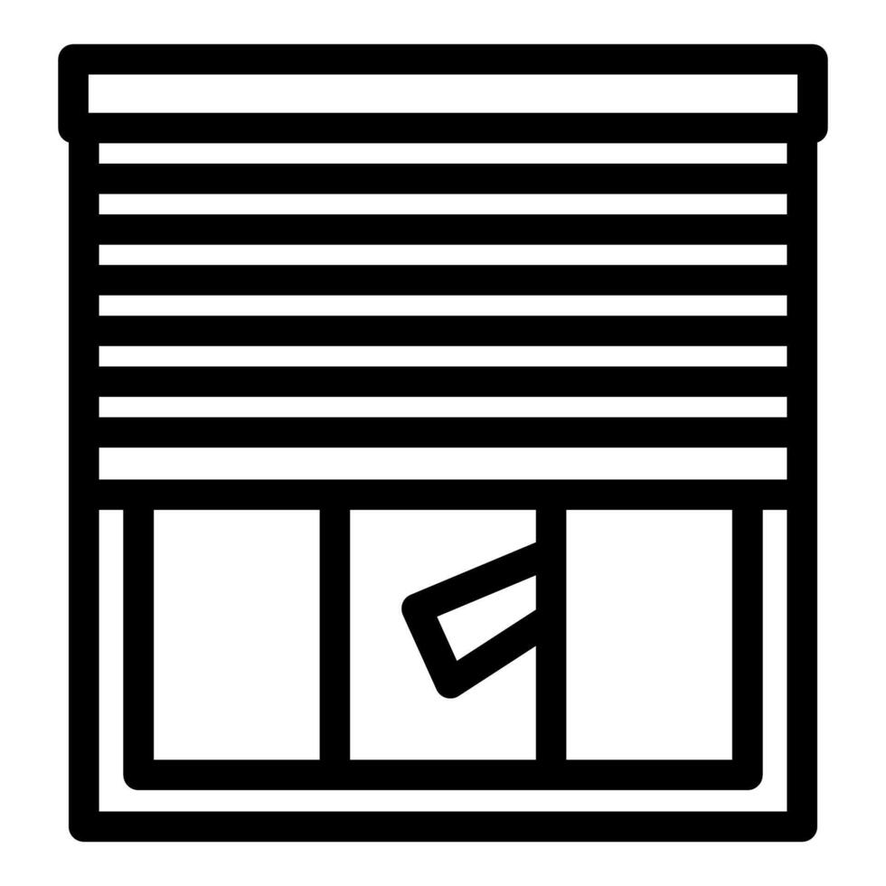 Window with venetian blinds and open casement letting in fresh air vector