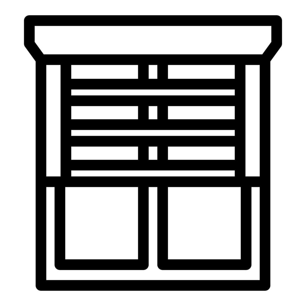 Window with jalousie protecting from sunlight vector