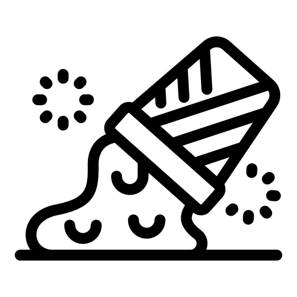 Cement pouring from bucket, construction material for building foundations and structures vector