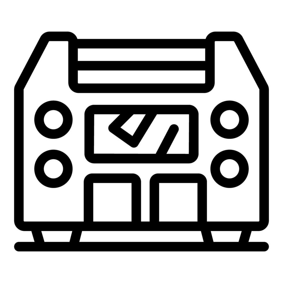 Mining equipment showing control panel with buttons and displaying data vector