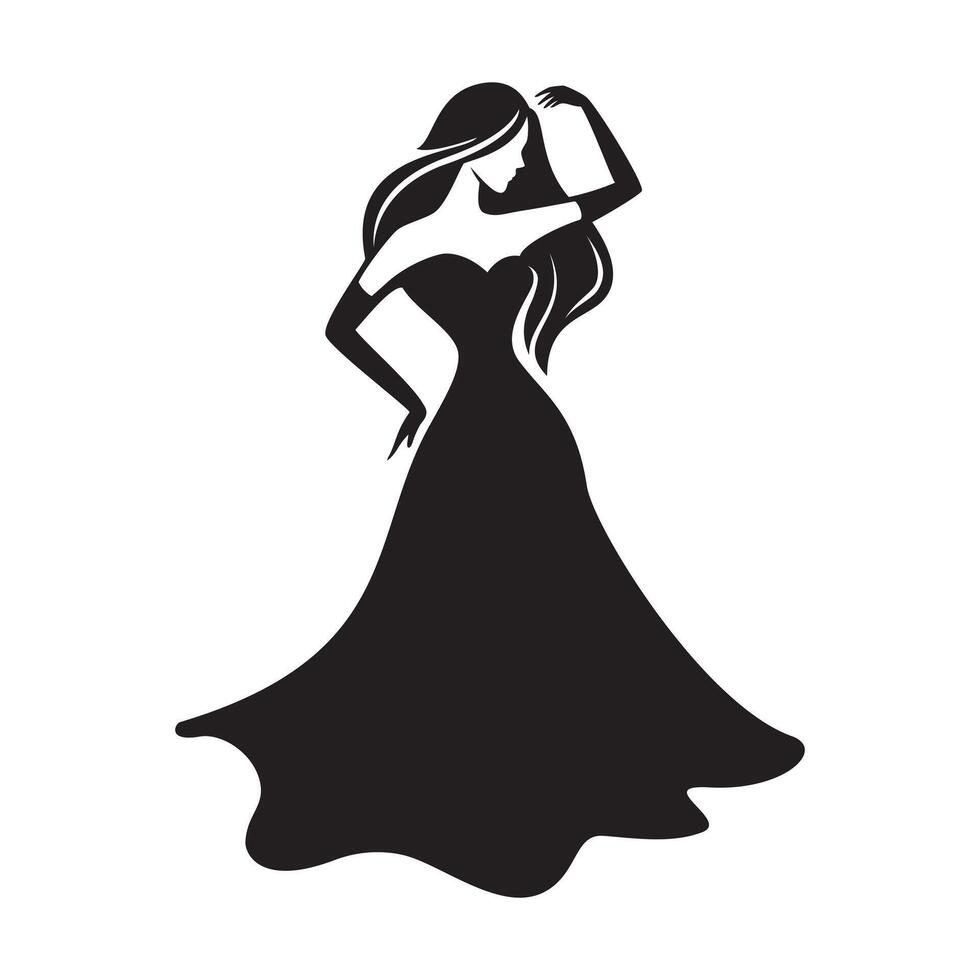 striking a graceful pose vector