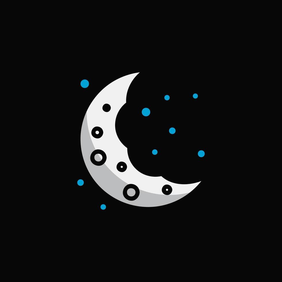 moon formed from cookies vector
