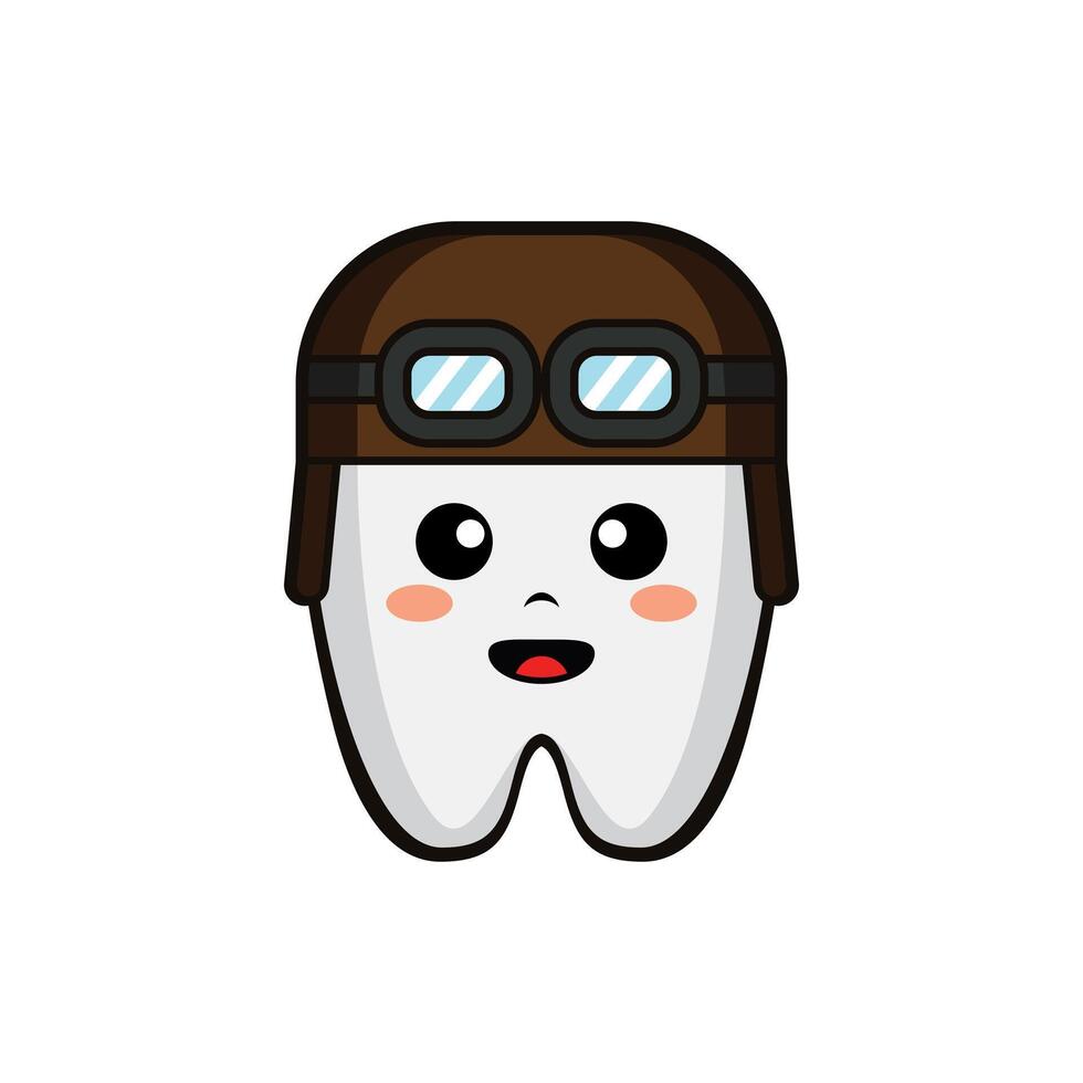 teeth with a view as a pilot vector