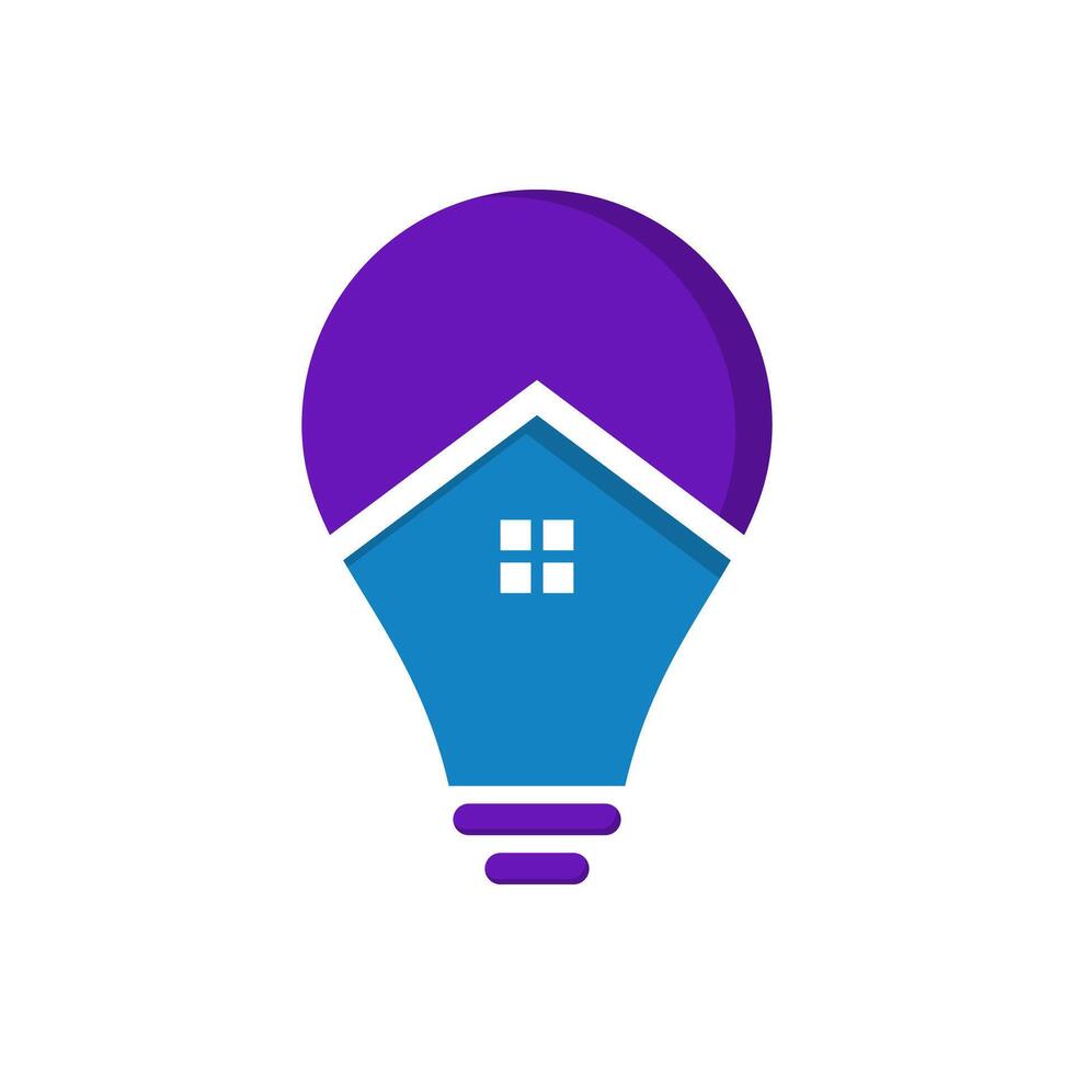 light bulb house vector