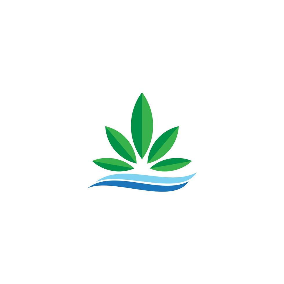 cannabis leaf with five leaflets vector