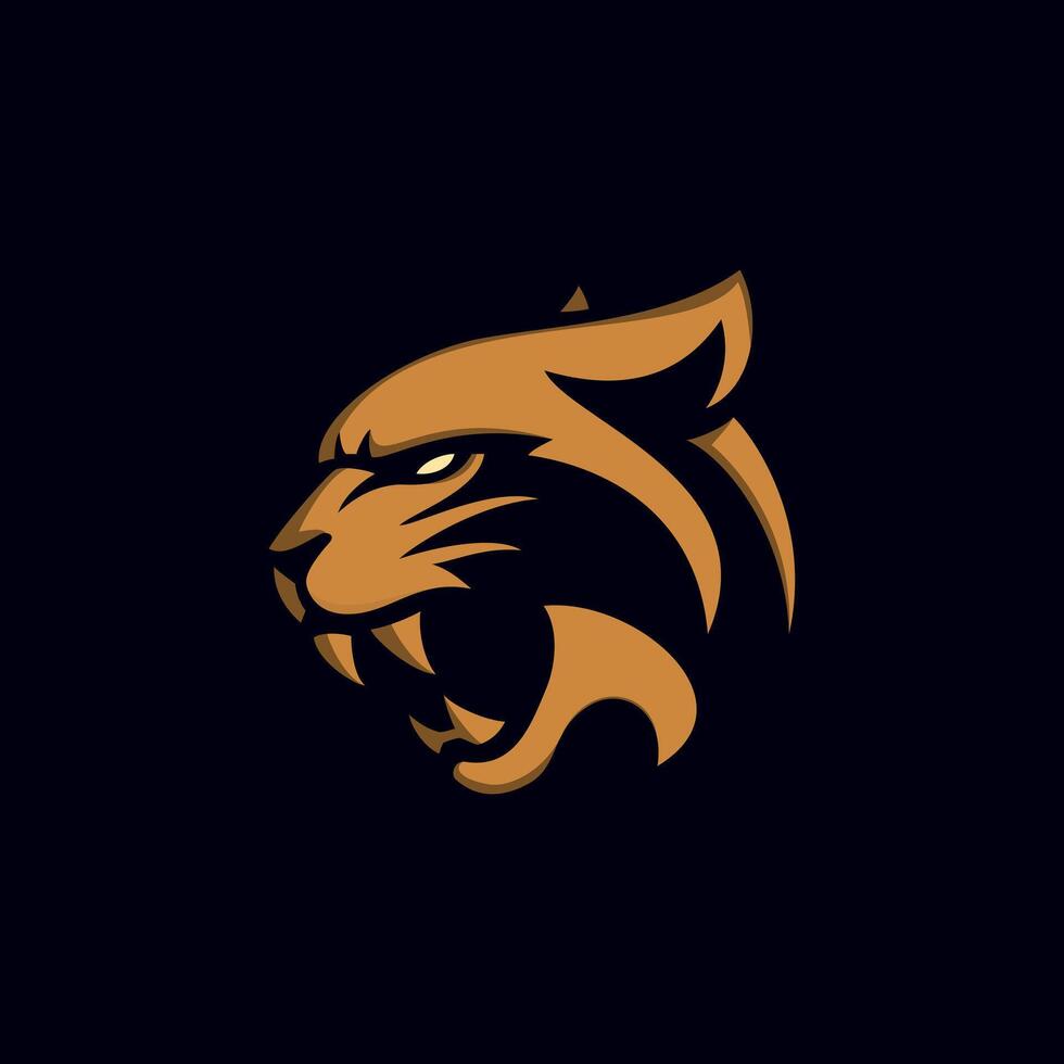 Fierce Feline Emblem vector