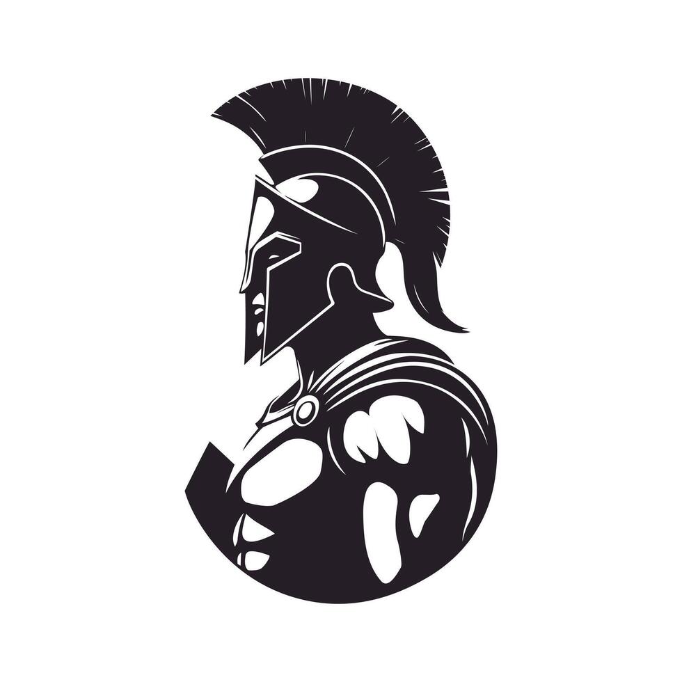 Spartan Warrior Silhouette vector