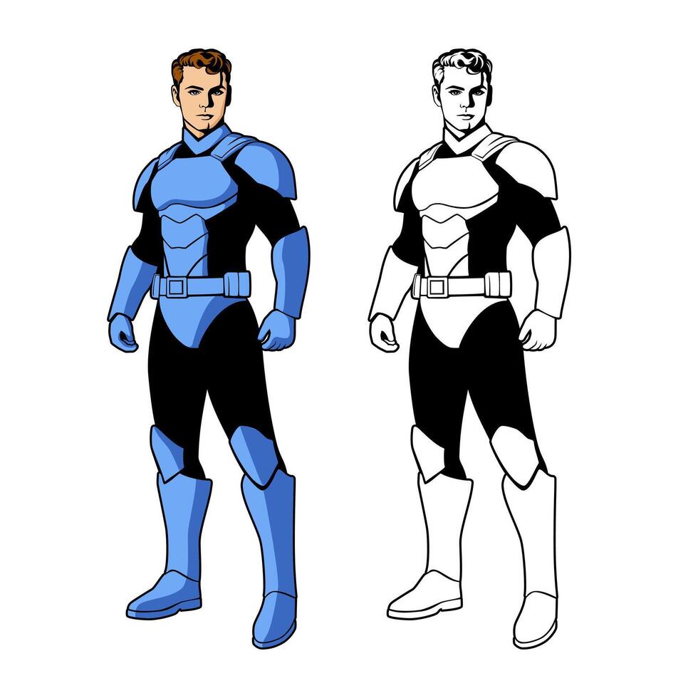 warrior with his armor vector