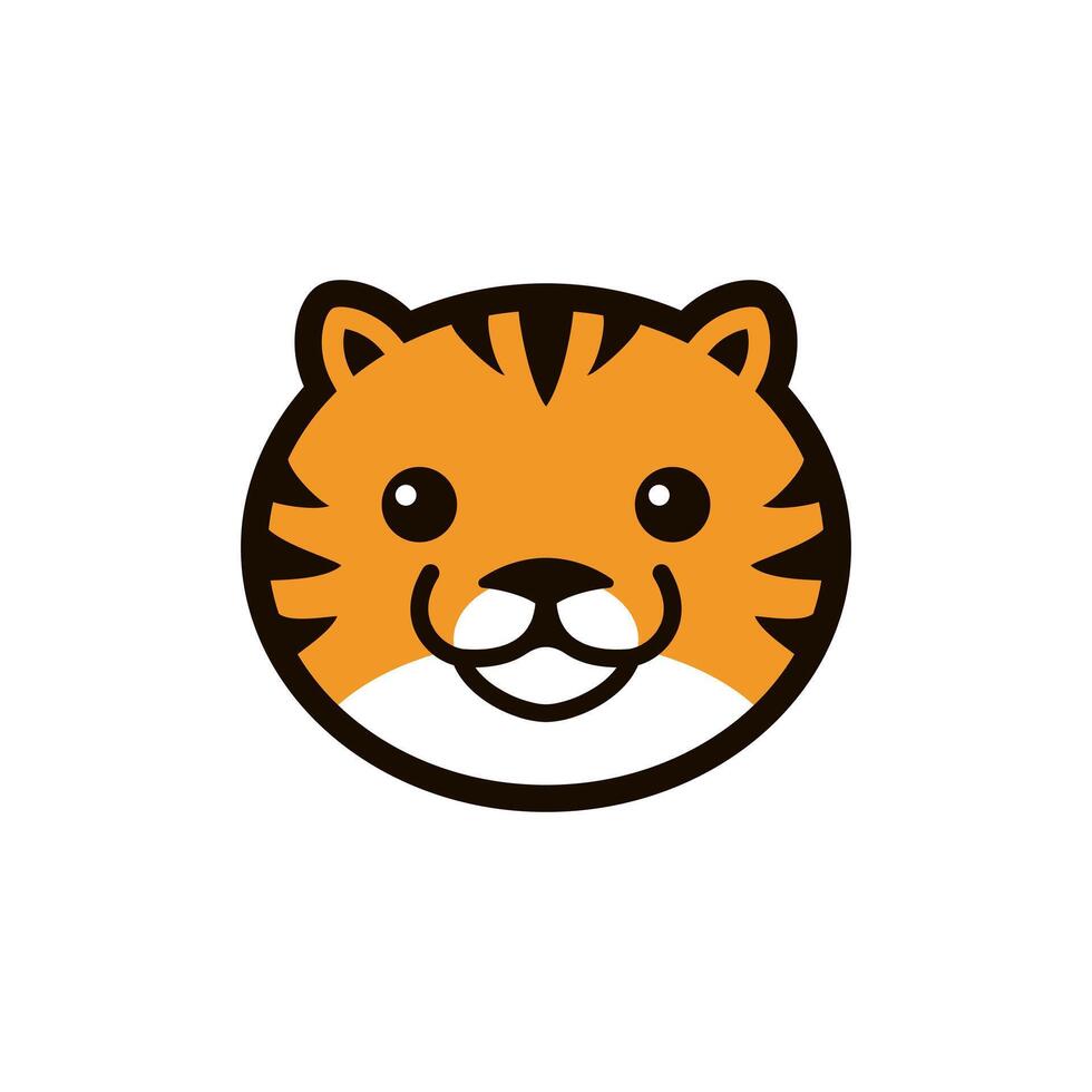 cute tiger cub vector