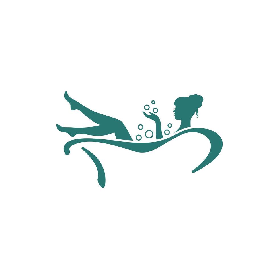 bubble filled bathtub. vector