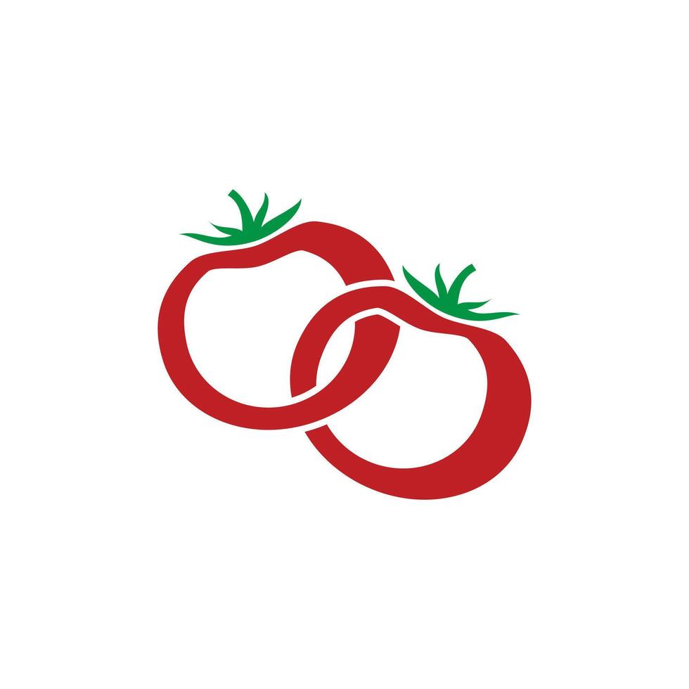 Two red tomatoes vector