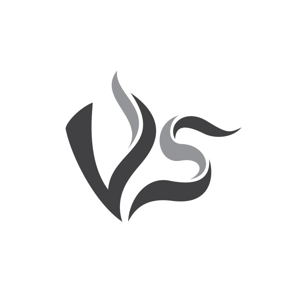 letters VS in a stylized vector