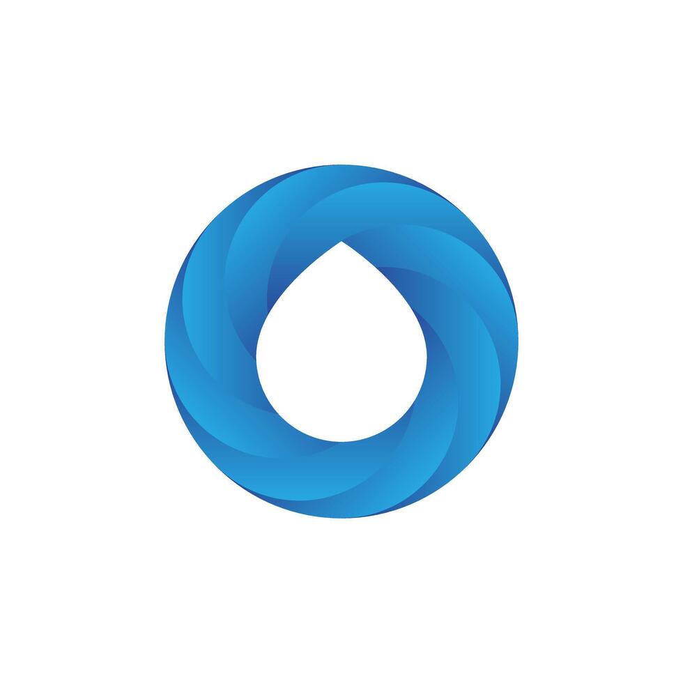 circular logo with a twisted vector
