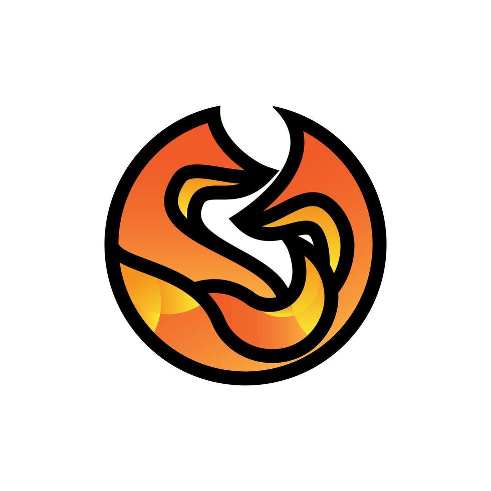 2 orange fox vector