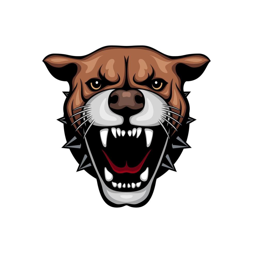 angry dog logo vector