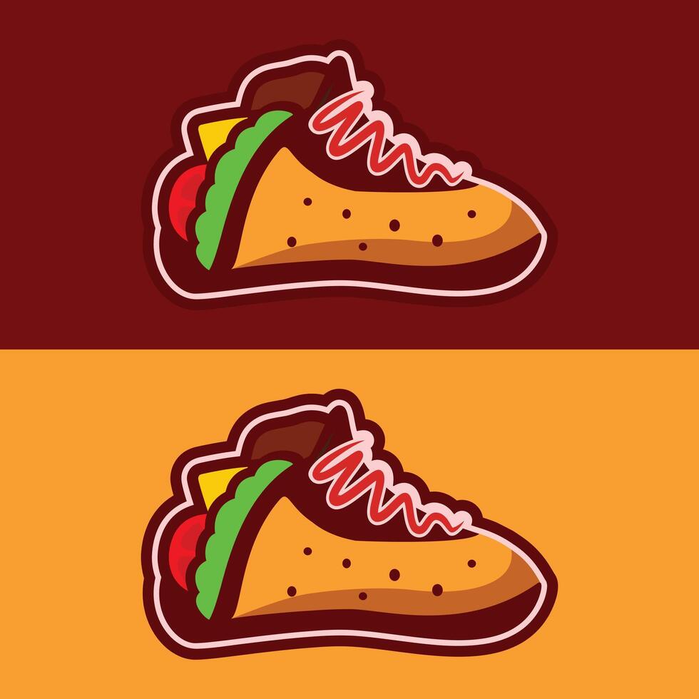 sneaker that resembles a taco vector