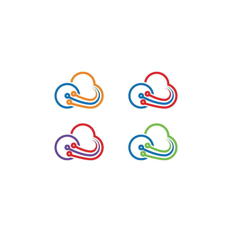 Cloud shaped icon vector