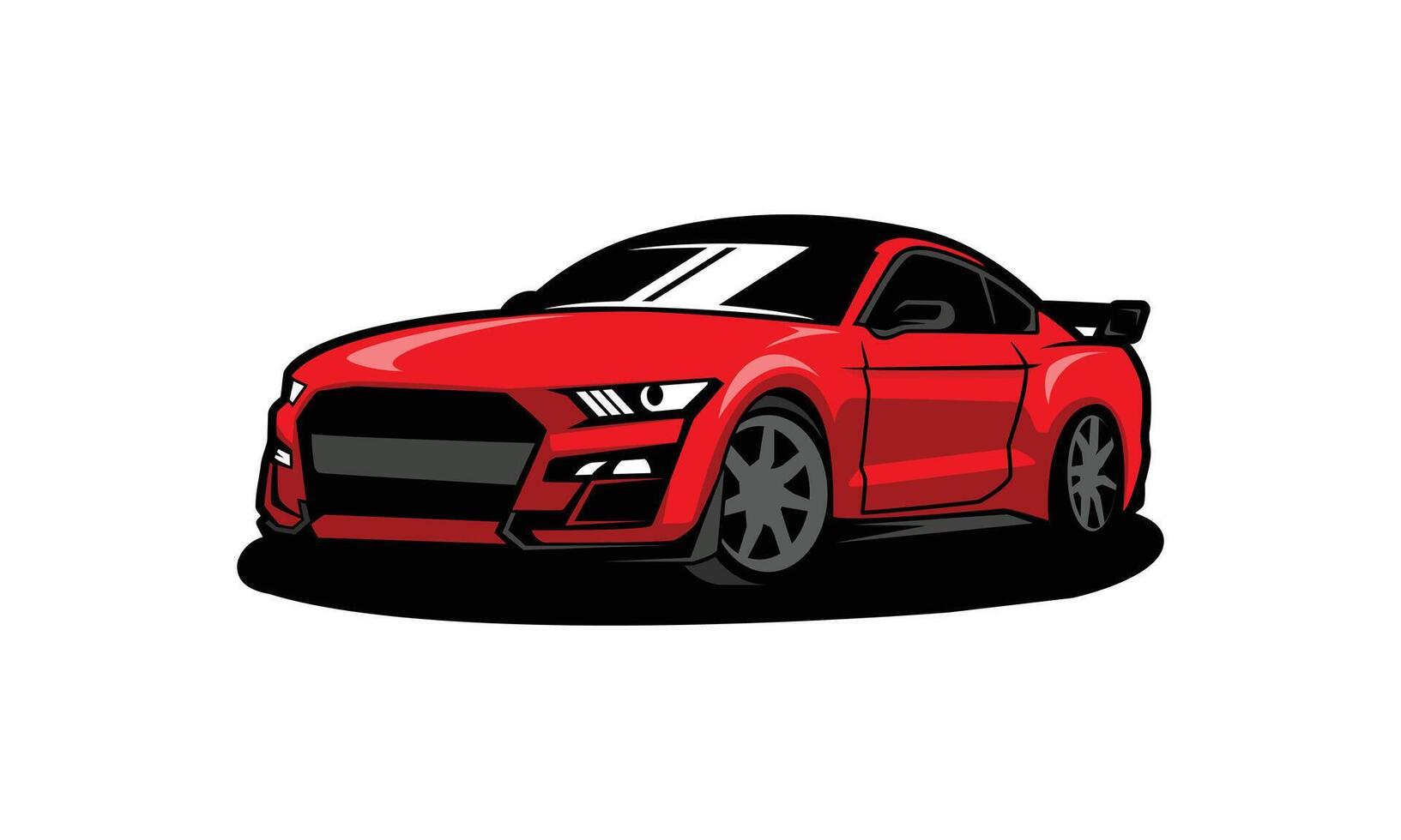 red sports car vector