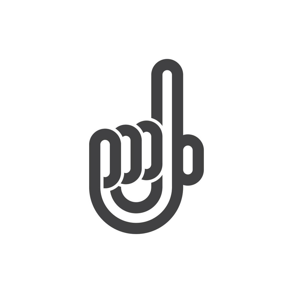 finger pointing upwards vector