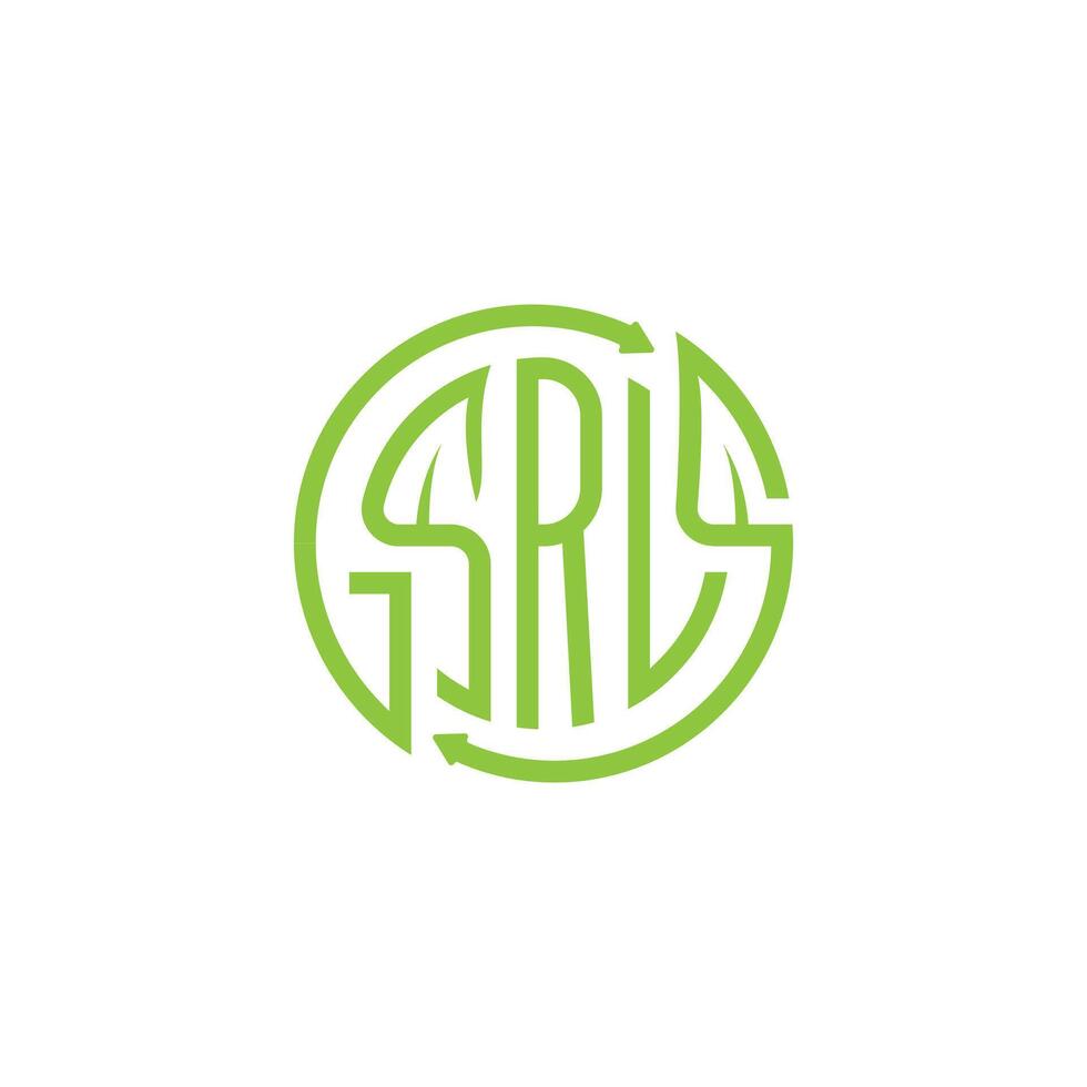 circular logo with the stylized text GSRLS vector