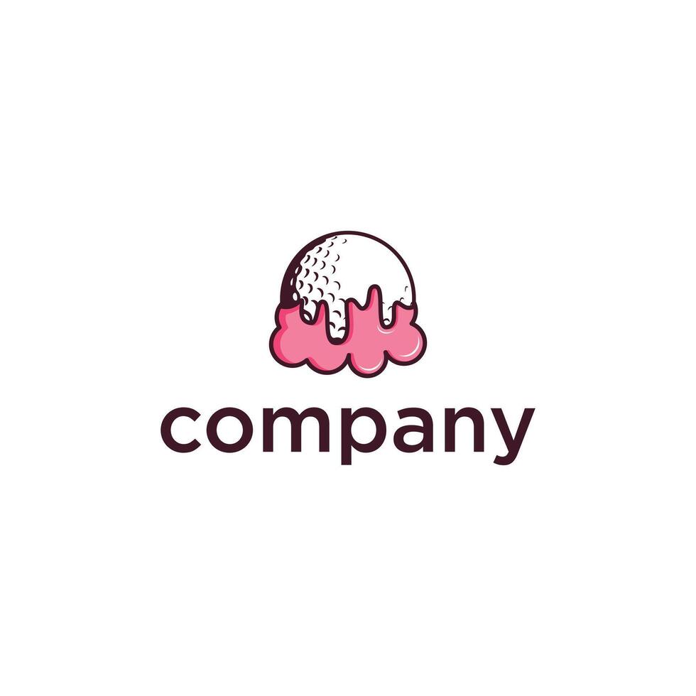 melting ice cream scoop vector