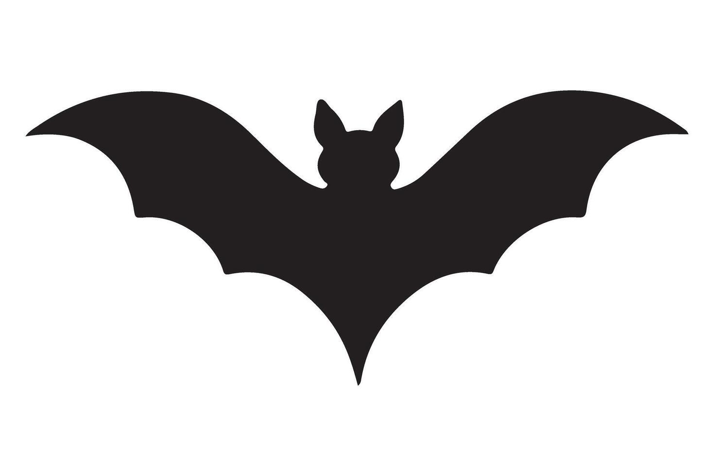 Bat Silhouette Illustration for Halloween and Night Designs vector