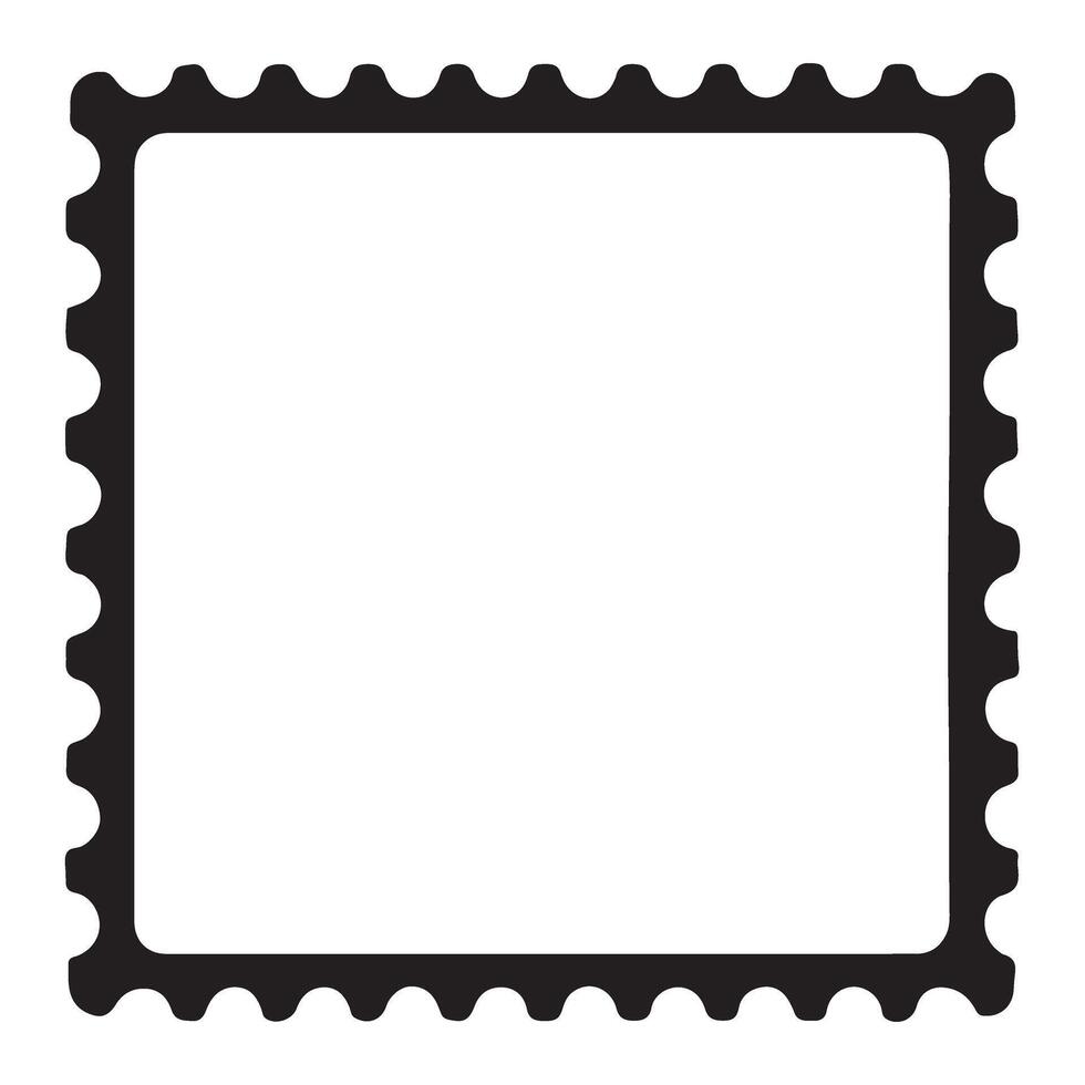 Square Blank Postage Stamp Design vector