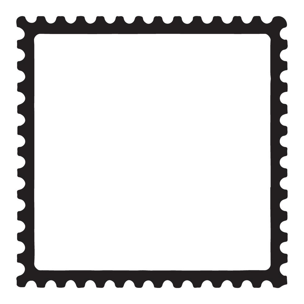 Blank Postage Stamp Silhouette Frame for Your Designs vector